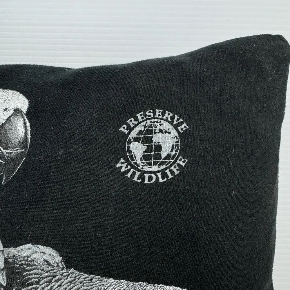 African Gray Parrot Throw Pillow Wildlife Bird Art Decorative Nature Accent